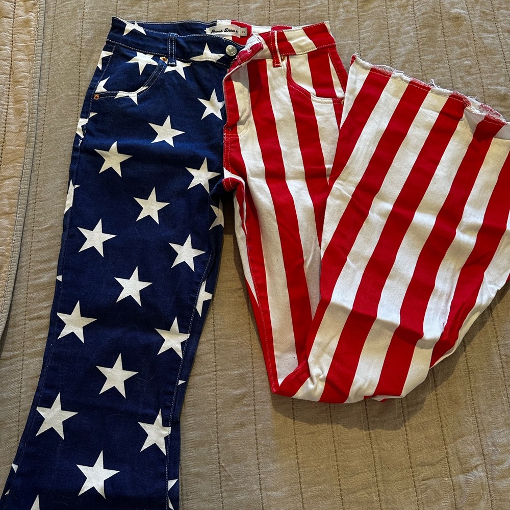 Patriotic Flare & Wide Leg Jeans